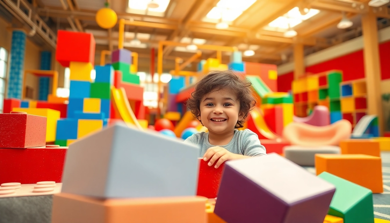 Building giant blocks creates additional information for kids’ indoor adventures.