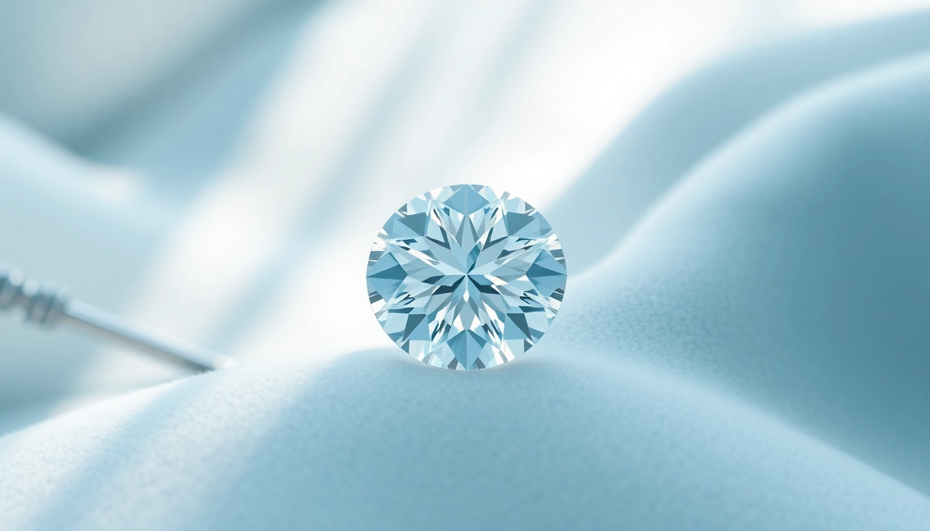 Showcase a stunning lab diamond reflecting brilliance and clarity in a luxurious setting.