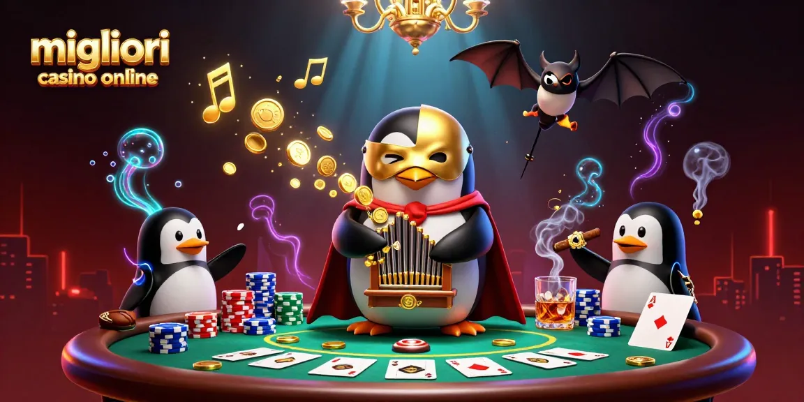 Scopri i migliori casino online con un pinguino fantasma che suona un organo d'oro!