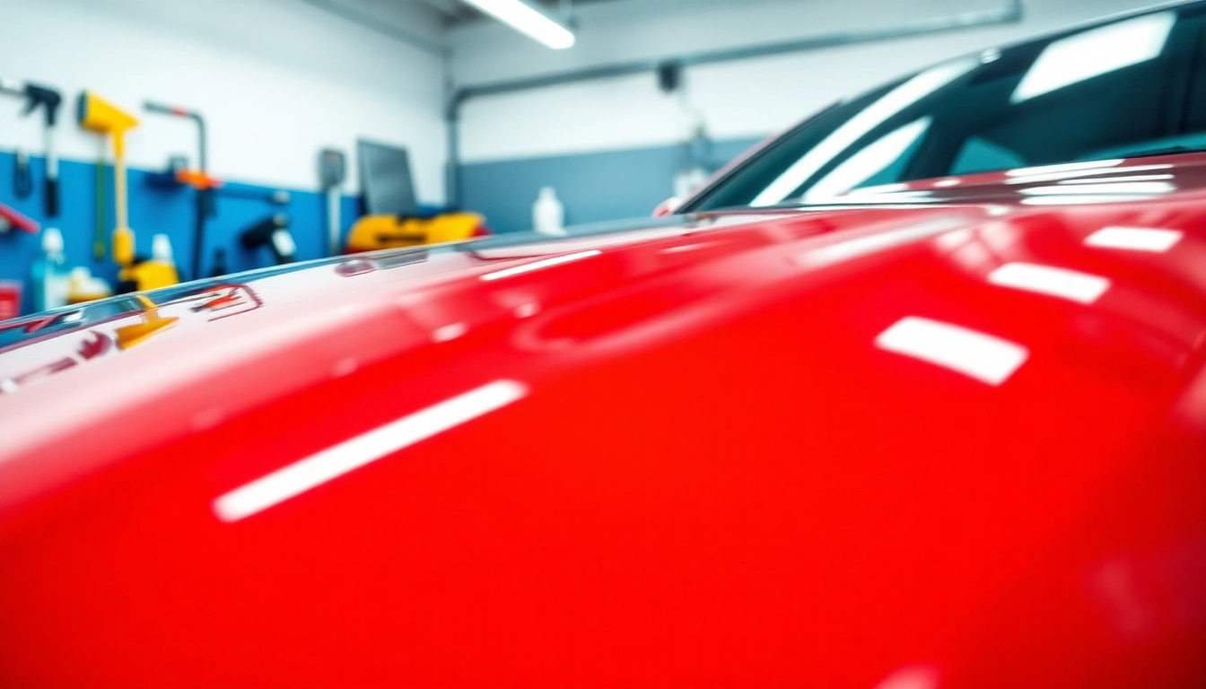 Enhance your Car Cleaning with a detailed view of a shining vehicle in a spotless garage setting.