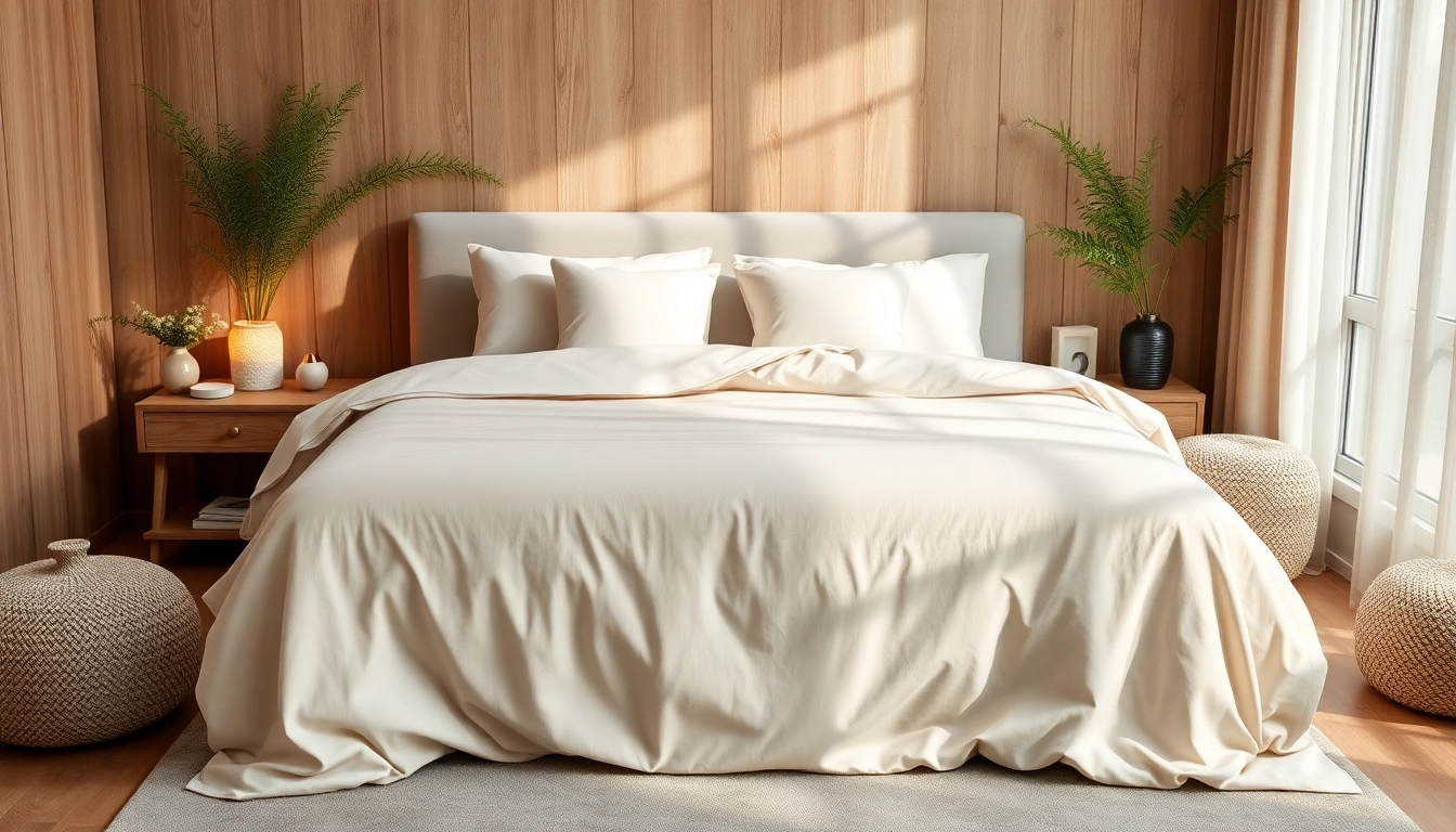 Molton bedcover in a cozy bedroom, visually enhancing comfort and style.