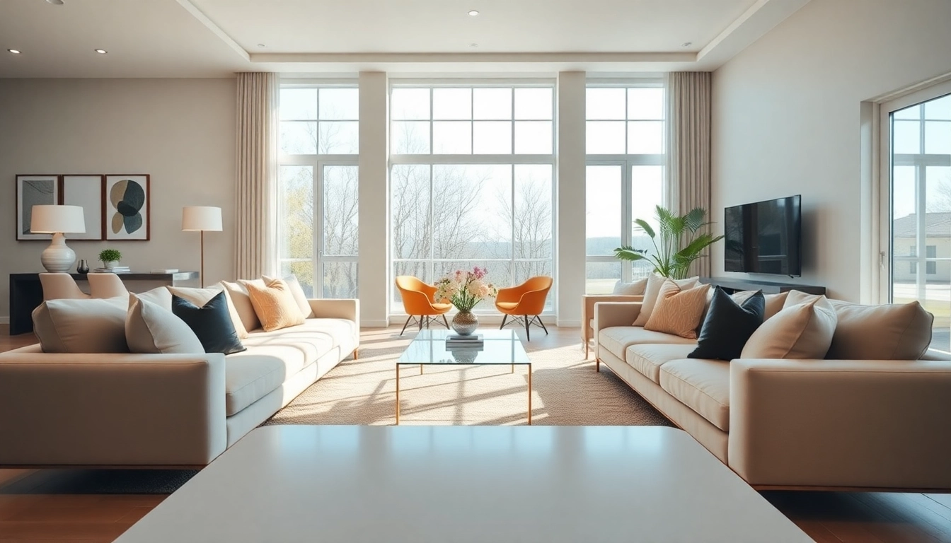 Capture stunning Real Estate Photography of a bright, staged living room highlighting elegance and style.