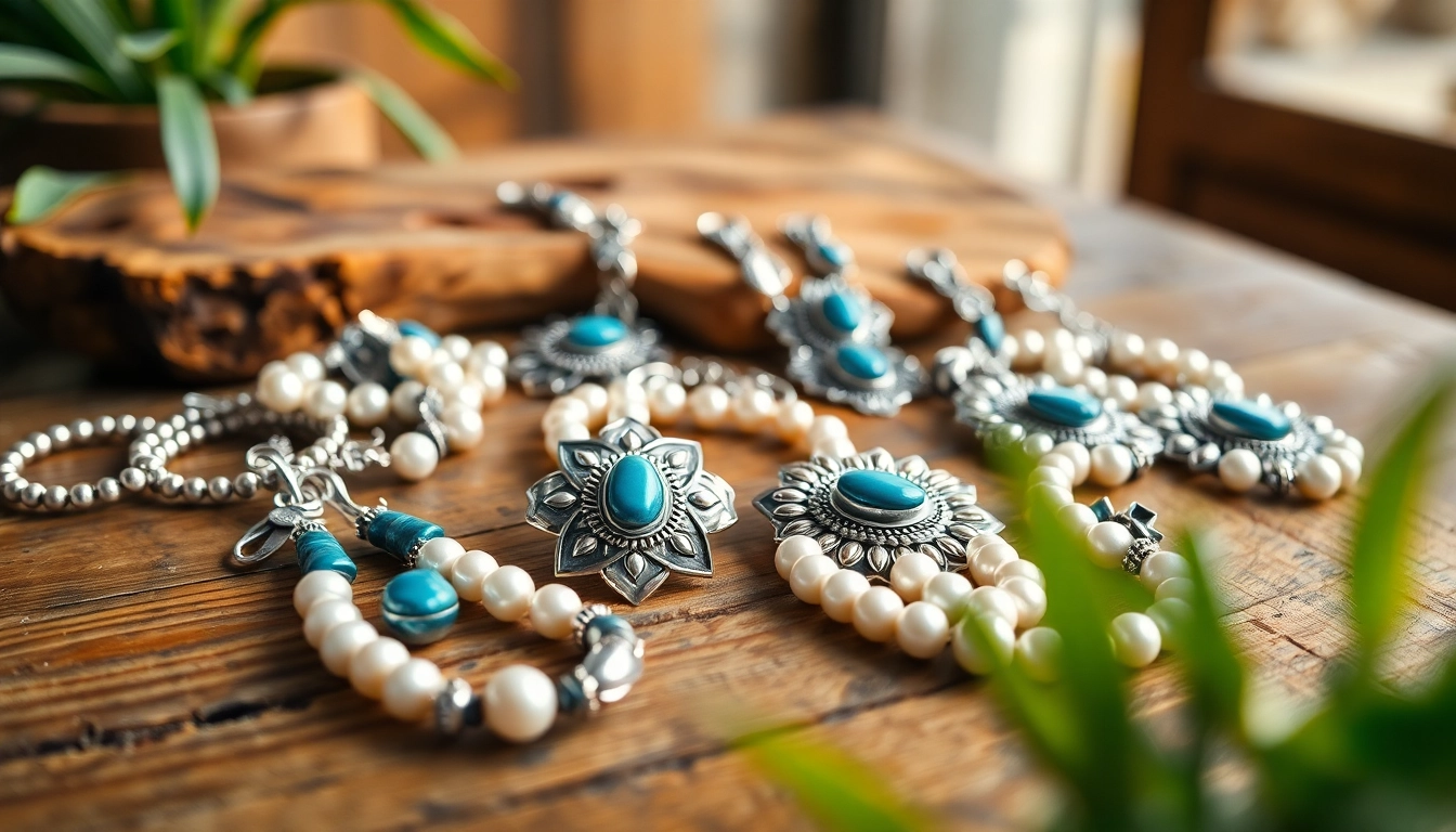 Admire the intricate designs of Navajo Pearls Canada showcased on a rustic wooden table.