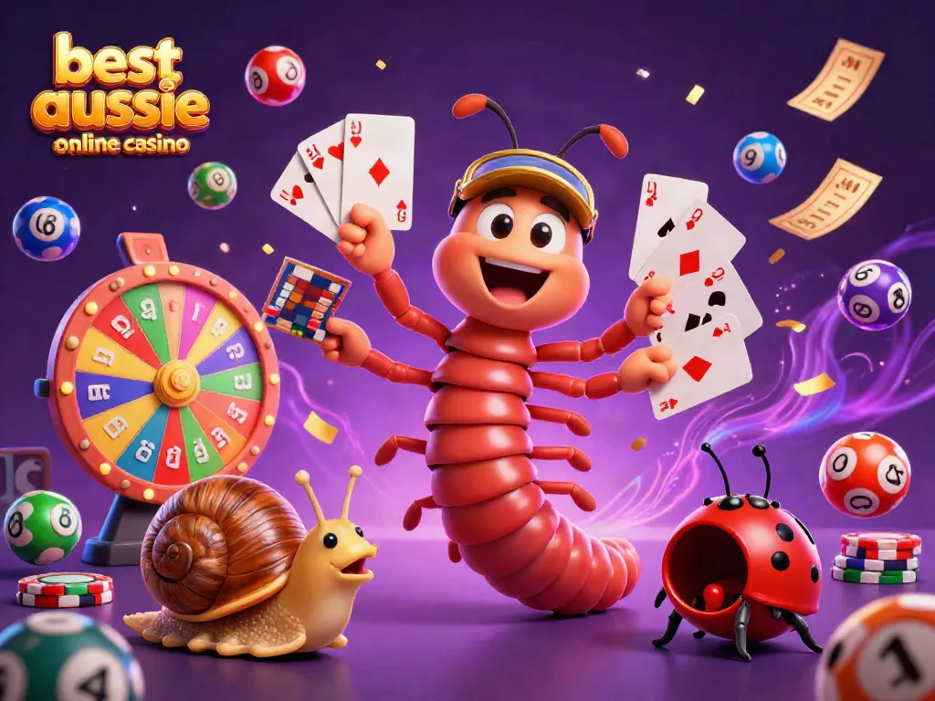 Experience the best aussie online casino with vibrant characters, dynamic gameplay, and colorful elements in a thrilling 3D scene.