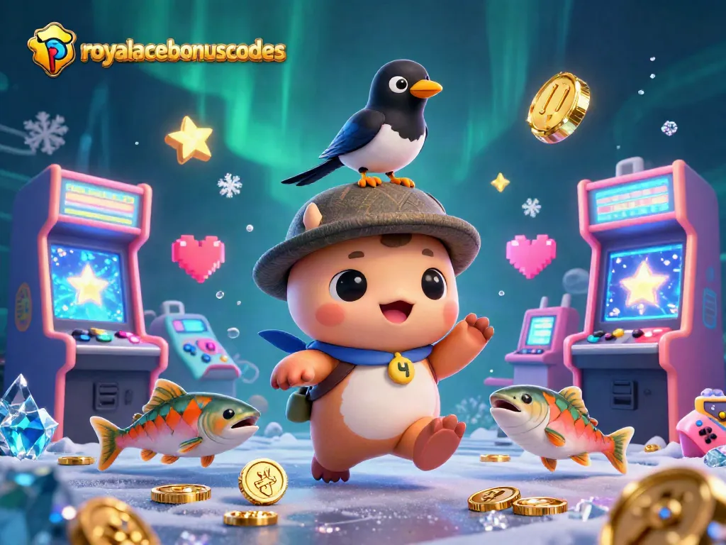 Spin and win with royalacebonuscodes in a vibrant 3D casino scene featuring charming characters.