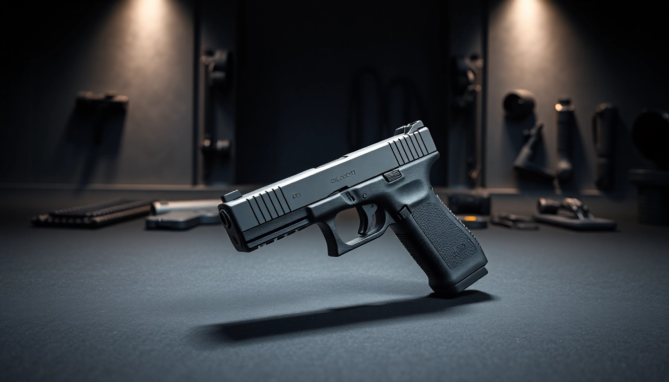 Showcasing the glock 43x mos with fine details and modern accessories in a tactical setup.