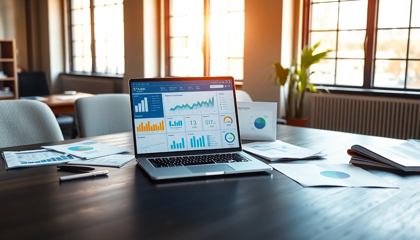 Enhance your marketing strategy with features from https://www.rontar.com/ dashboard in a modern office.