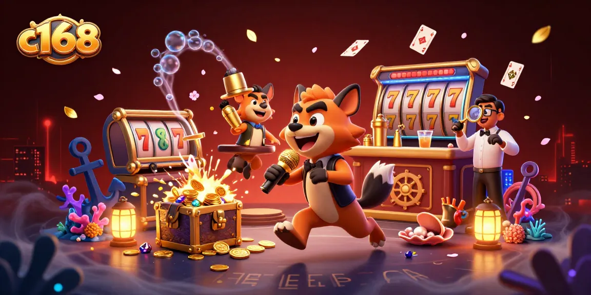 Experience a vibrant atmosphere at the c168 comedy casino club featuring lively hyenas.