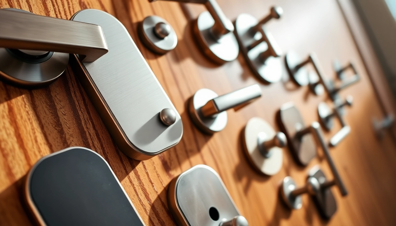 Explore different door handle styles for home improvement, showcasing quality craftsmanship and design.