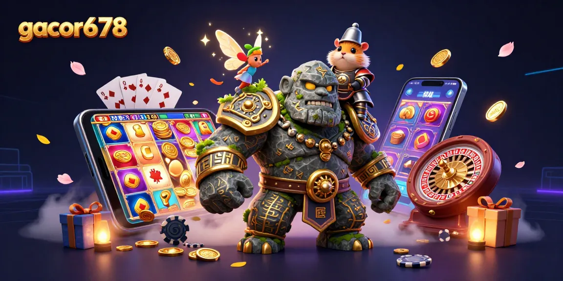 Spin exciting games and unleash magic with gacor678 through a lively 3D casino scene.