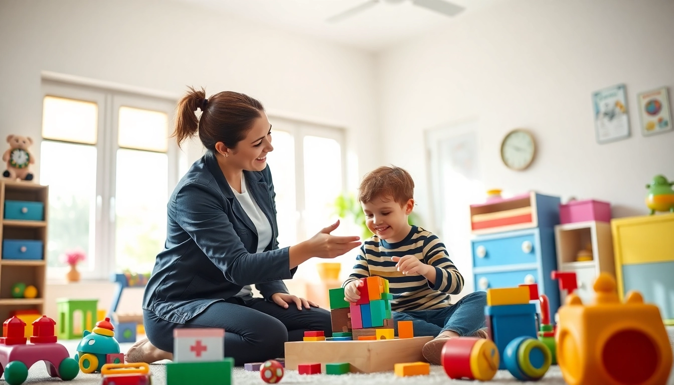 Engaging in ABA therapy near me with a professional therapist and child in a supportive environment.