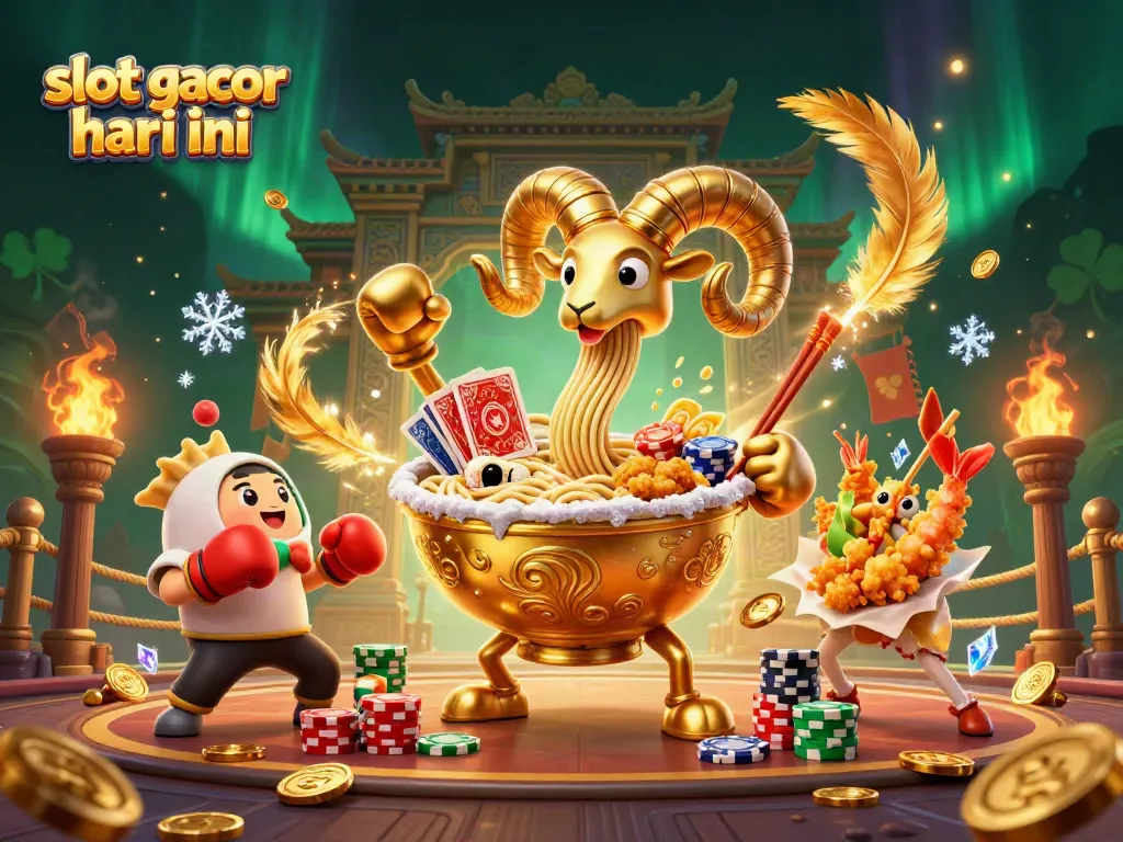 Experience thrilling slots with slot gacor hari ini amidst colorful casino characters.