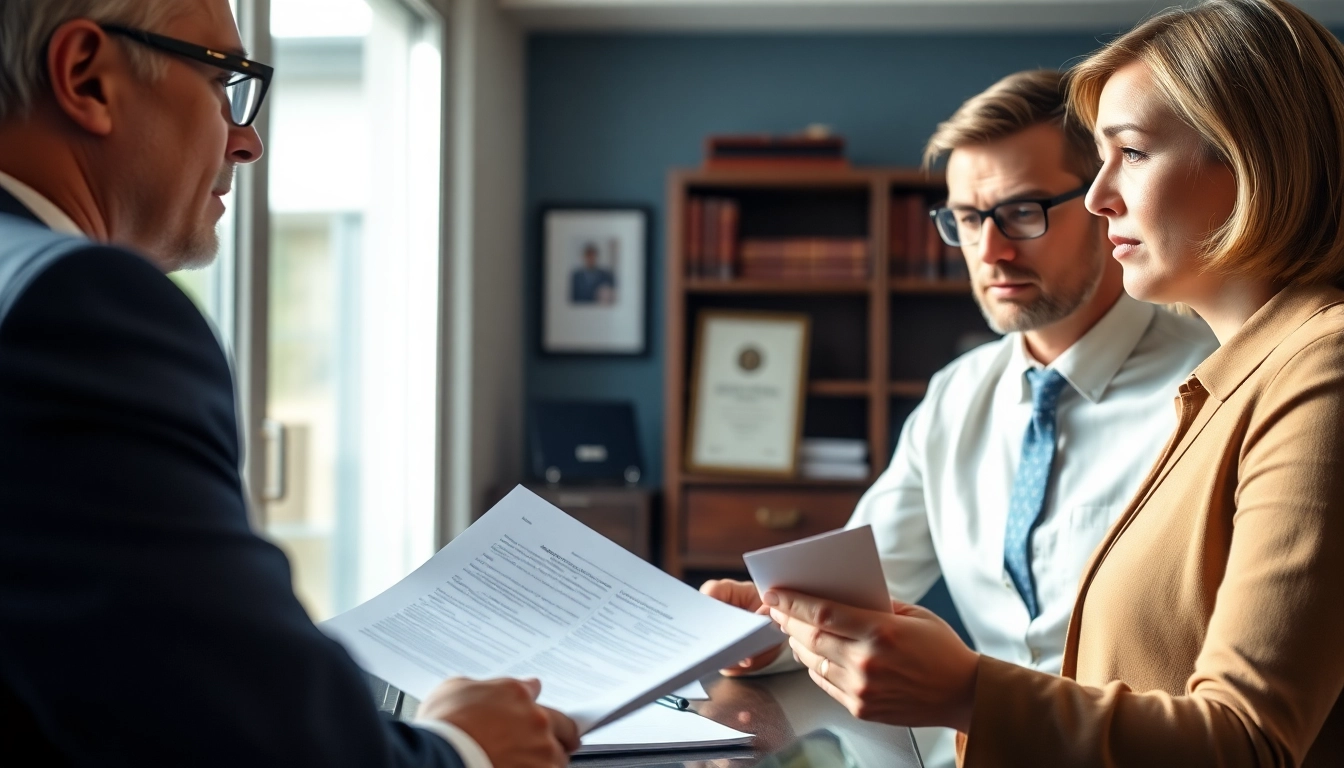 A Maine Personal Injury Lawyer consulting with a client in an inviting office.