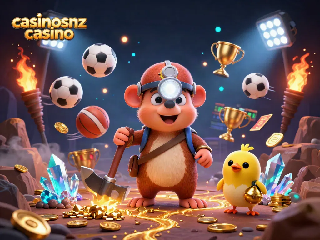 Experience thrilling excitement at casinosnz casino with a treasure hunter mole and sporting elements!