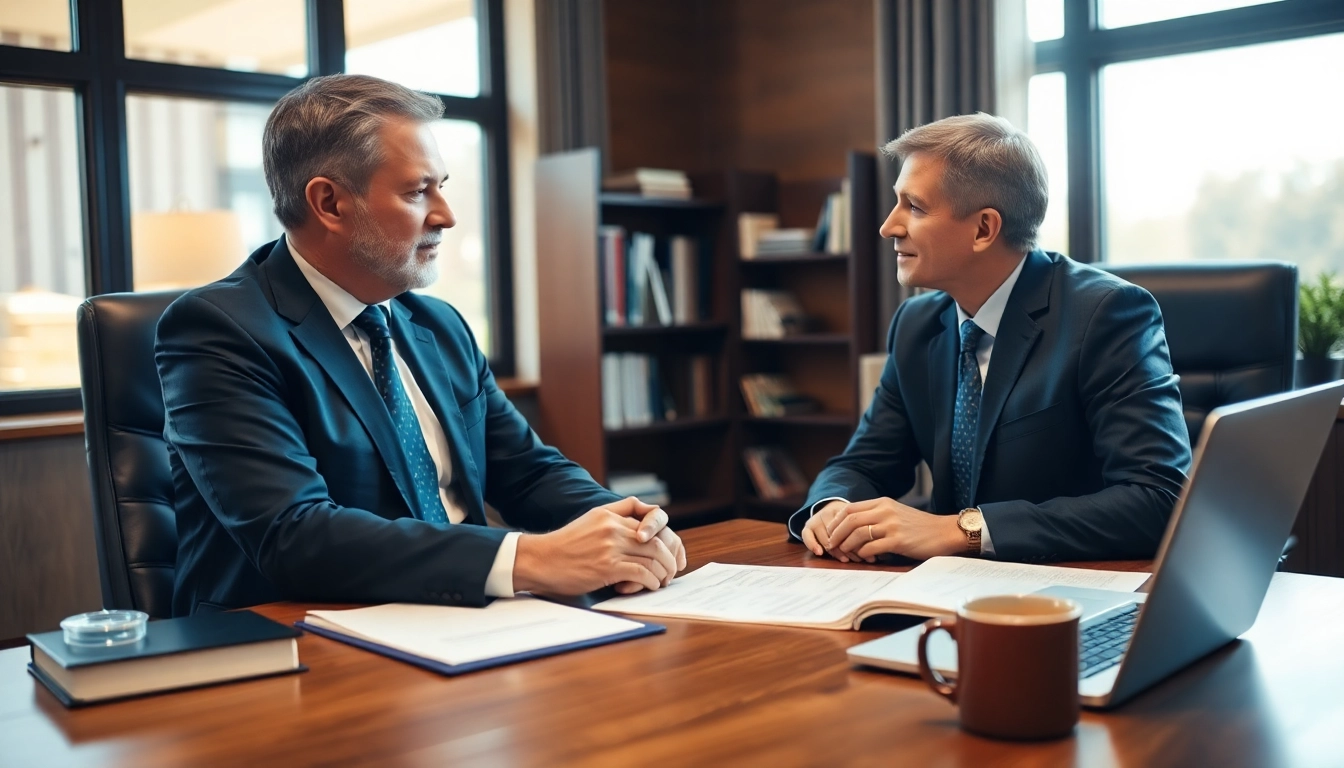 Sandusky Personal Injury Lawyer consulting with a client in a professional office setting