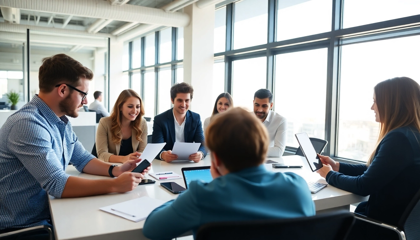 Engaged team planning social media marketing strategies at social media marketing companies edmonton.