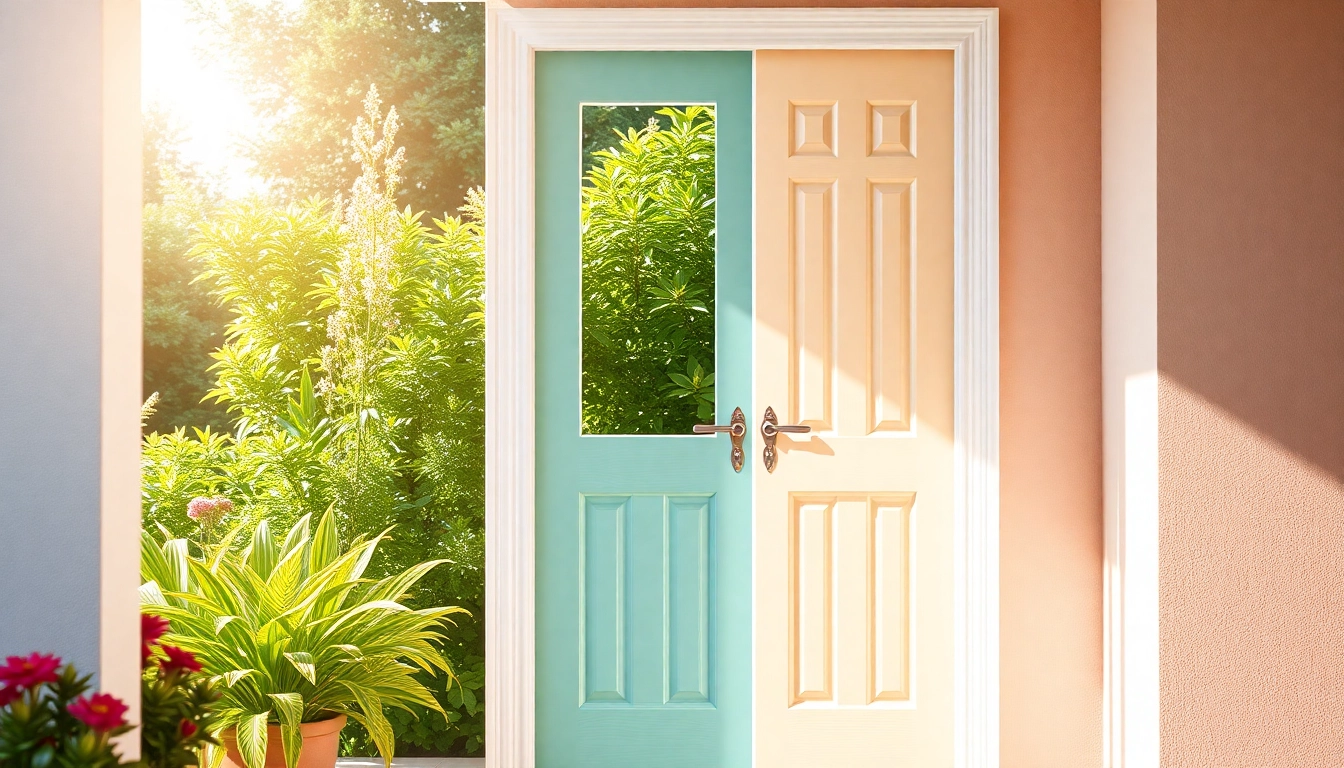 Showcasing a stylish upvc door with vibrant finish in a modern home environment.