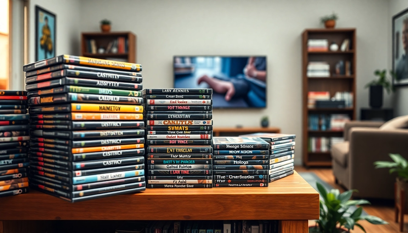 Browse our collection of wholesale dvds showcased on a neat shelf, highlighting variety and quality.
