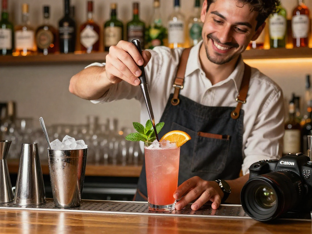 Discover the best chuflay cocktail near me, expertly crafted with fresh ingredients in a charming bar setting.