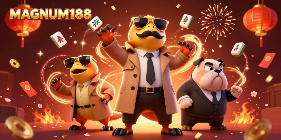 Experience thrilling gameplay at MAGNUM188 with vibrant casino elements and dynamic characters.