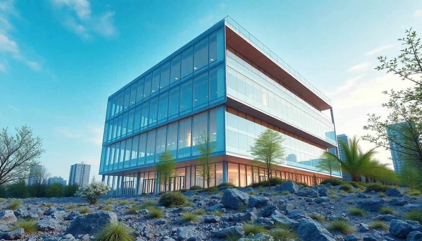 Visual representation of seismic design showcasing a resilient building against earthquakes, emphasizing strength and innovation.