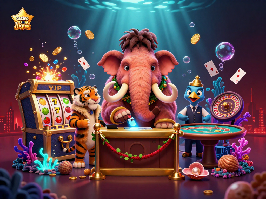 Profitez d'une expérience immersive de casino en ligne avec des personnages captivants et des éléments de jeu dynamiques.