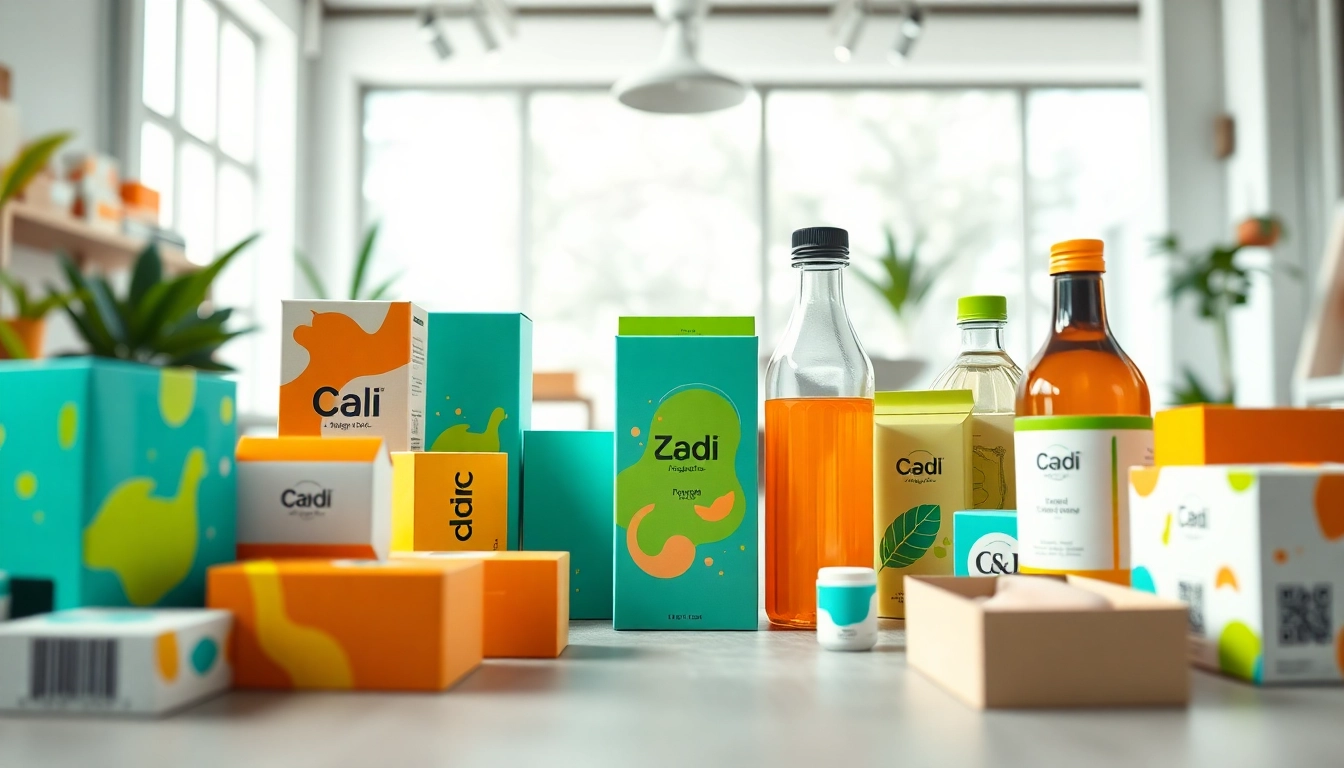 Showcase of impactful Packaging for Emerging Brands with vibrant colors and modern design elements.