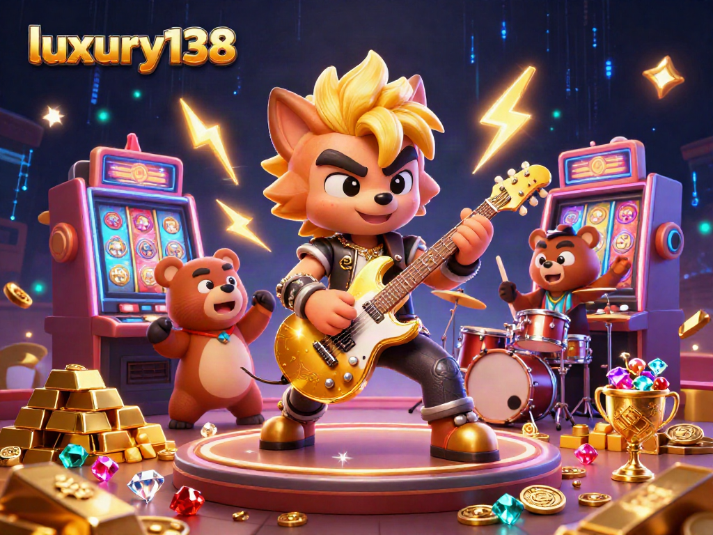 Slot dan jackpot paling energik di luxury138 dengan karakter menarik dan sinar emas.