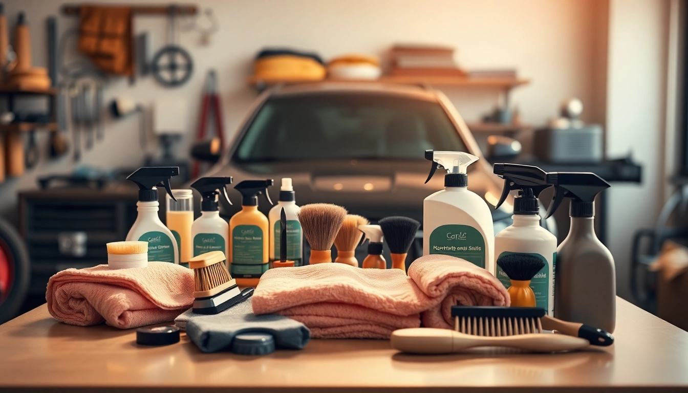 Showcase of a car detailing kit Canada featuring high-quality tools and products.