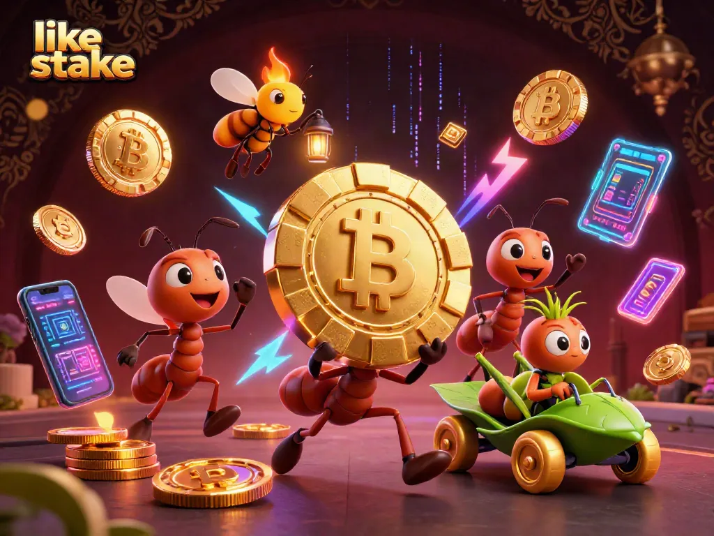 Play exciting games like stake with a heist team of animated characters featuring crypto elements.